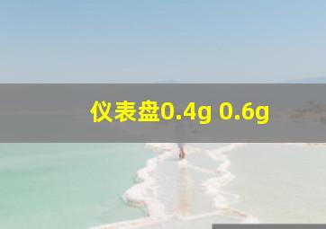 仪表盘0.4g 0.6g